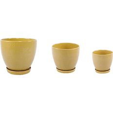 Flora Bunda Hiero Round Pot Planter Set 3-pack