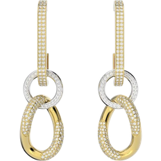 Swarovski Dextera Drop Earrings - Gold/Silver/Transparent