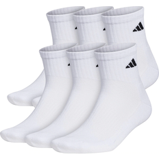 Adidas Men Socks adidas Athletic Cushioned Quarter Socks 6 Pack M - White