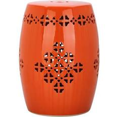 Orange Outdoor Stools Safavieh Quatrefoil