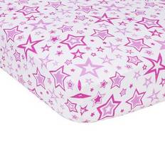 MiracleWear Muslin Crib Sheet Radiant Orchid Stars 28x52"