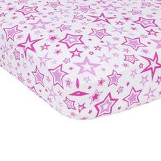 Muslin Crib Sheet Radiant Orchid Stars