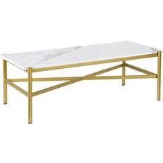 Gold - Marble Coffee Tables Hudson & Canal Braxton Coffee Table