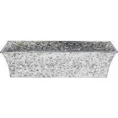 Achla Designs Rectangular Embossed Floral Pattern Planter Box 21.59x60.96x15.24cm