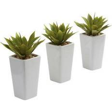 Nearly Natural Mini Agave with Planter 3-pack 12.7cm