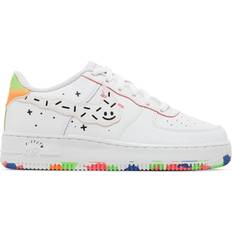 Nike Air Force 1 LV8 GS - White/White/Total Orange/White