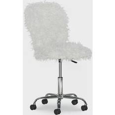 White armless office chairs Linon Armless Office Chair 9"