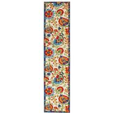 Nourison Aloha ALH17 Gold, Orange, Multicolour, Red, Green 68.6x304.8cm