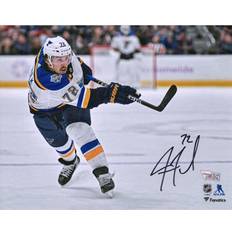 Fanatics St. Louis Blues Justin Faulk Autographed White Jersey Shooting Photograph