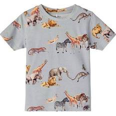 Leopard Children's Clothing Name It Hesan T-shirt - Pearl Blue (13203619)