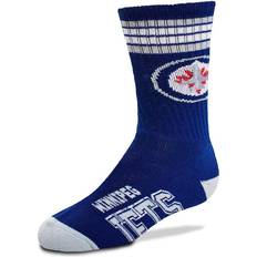 NHL Socks For Bare Feet Winnipeg Jets 4-Stripe Deuce Quarter-Length Socks Youth