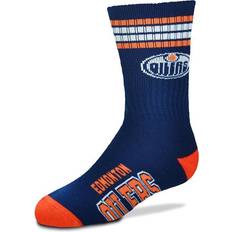 For Bare Feet Edmonton Oilers 4-Stripe Deuce Quarter-Length Socks Youth