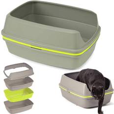 MODERNA Cat Litter Tray Scoopless Toilet Box With