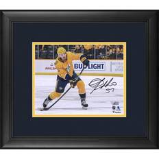 Fanatics Dante Fabbro Nashville Predators Framed Autographed Gold Jersey Shooting Photograph