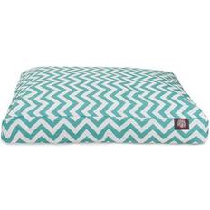 Majestic Pet Chevron Indoor Dog Bed, Turquoise/Blue