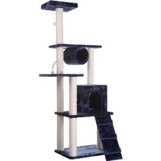 Cat - Cat Scratching Furniture Pets Armarkat Classic Real Wood Cat Tree 71in Navy