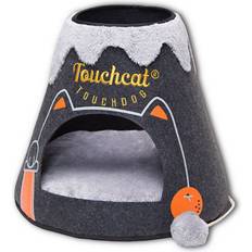 Touchcat Molten Lava Triangular Cat Bed Black