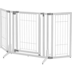 Freestanding pet gate with door Richell Premium Plus Pet Gate In White