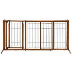 Freestanding pet gate with door Richell Deluxe Freestanding Pet Gate Large