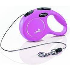 Flexi New Classic Cord Retractable Dog Leash, Pink Extra Small