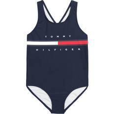 Tommy Hilfiger Girls Swimwear Tommy Hilfiger Big Kids' Flag Swimsuit - Navy Blazer Classic