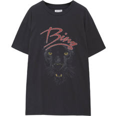 Anine Bing Walker Panther T-shirt - Vintage Black