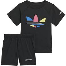 Adidas Black Tracksuits Adidas Toddler Adicolor Shorts and T-shirt - Black