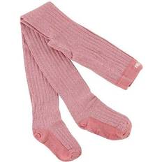 Rib Bamboo Tights - Bambu - Rosa m. Glitter (922001-519)
