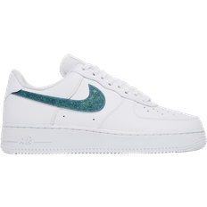 Nike Air Force 1 Low Glitter Swoosh Celery W - Grey Fog/White/Blackened Blue