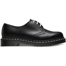 Herren - Weiß Oxford Dr. Martens Leather 1461 Contrast Stitch Shoes in Black