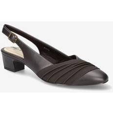 Silver - Women Shoes Easy Street Bates Women's Slingback Pumps, Wide