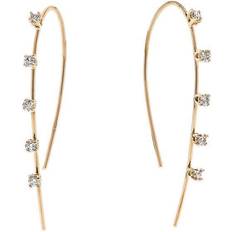 Lana Small Multi Solo Hooked on Hoop Earrings - Gold/Diamonds