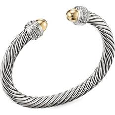 David Yurman Cable Classics Bracelet - Silver/Gold/Diamonds