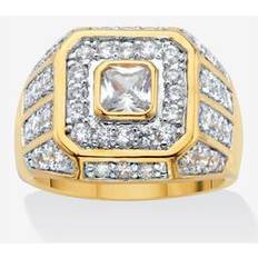 Men 2.33 TCW Square-Cut and Round Cubic Zirconia Octagon