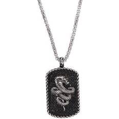 Effy Men Necklaces Effy Men's Sterling & Spinel Snake Pendant Necklace