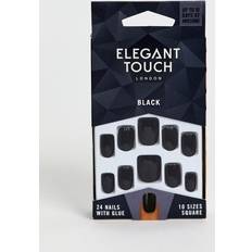 Square False Nails-Black