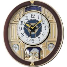 Interior Details Seiko Golden Pillars Melodies In Motion, Brown Wall Clock