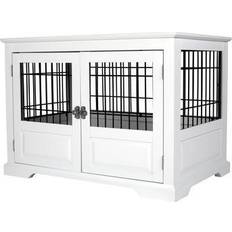 White Small Boxes Zoovilla Fairview Triple Door Pet Crate