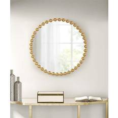 White Wall Mirrors Madison Park Signature Marlowe Round Gold Wall Mirror