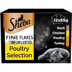 Cats - Wet Food Pets Sheba Fine Flakes Poultry in Jelly