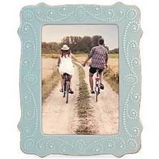 Lenox French Perle Ice Blue Frame-Holds 5" X 7" Photo Frame