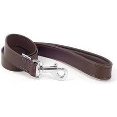 Ancol Vintage Leather Padded Lead Chestnut 1m x22mm