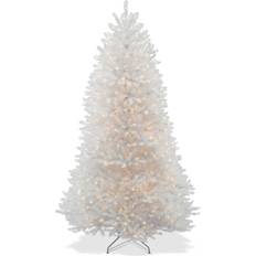 National Tree Company 7.5' Dunhill White Fir Hinged With 750 Clear Lights Christmas Tree 90"