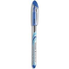 Silver Ballpoint Pens RED151203 1.4mm Schneider Slider Stick Ballpoint Pen, Blue & Silver Barrel Pack of 10