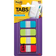 Post it strong Post-it Small Index Flags Repositionable Tabs Assorted Colours 40