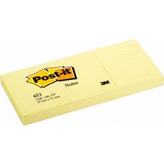 3M Post-it Canary Yellow Note 38x51mm Pack 12 653YE