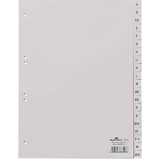 Durable 6510 Index A4 A-Z Polypropylene Grey 20 dividers embossed tabs 651010