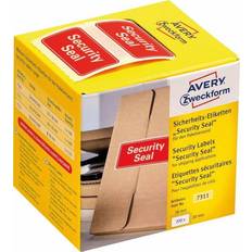 Rouge Étiquettes Avery Etiquette Sécurité 38 x 20 mm Film VOID Rouge 200 pcs