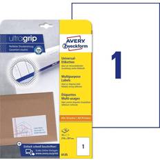 Inkjet papir Avery 6125, Hvid, A4, Papir, Laser/inkjet, Permanent, FSC Mix Credit
