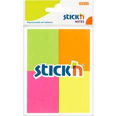 Blåa Sticky Notes Notisblock Stick'n 38x50mm 4 neonfärger